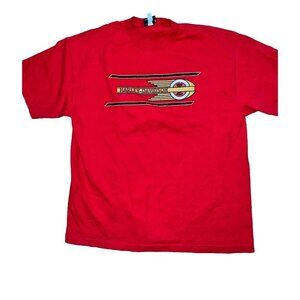 Harley Davidson Red T-Shirt Men’s XL Retro Style Milwaukee WI 100%Cotton V